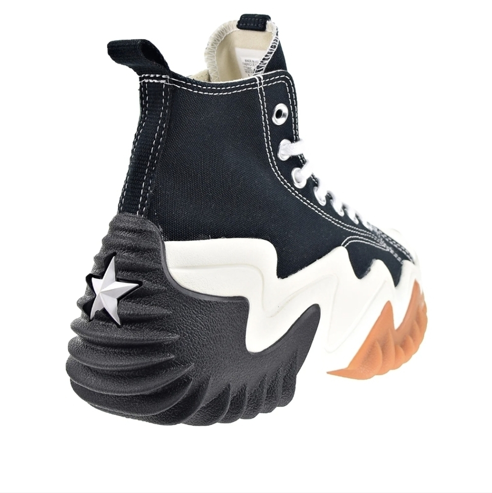 Converse Black and White High-Top Sneakers 8 Mens 9.5 Womens - Picture 7 of 8